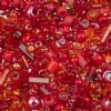 50 Grams Mixed Red Seed & Bugle Beads