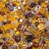 50 Grams Mixed Topaz Seed & Bugle Beads