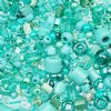 50 Grams Mixed Turquoise Green Glass Seed & Bugle Beads