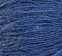 1 Hank of 11/0 Colorlined Medium Blue Seed Beads