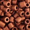 25 Grams 5.7mm Matte Metallic Copper Large Hole Tube Beads