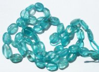 14 inch strand of 8x5mm Green Apatite Flat Oval Beads