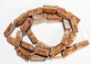 16 inch strand of 14x6mm Poppy Jasper Rectangle Beads