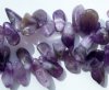 16 inch strand of 11x6mm Tumbled Amethyst Side Drilled Nuggets
