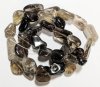 16 inch strand of 12x8mm Smoky Quartz Nugget Beads