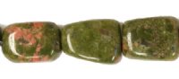 16 inch strand of 12x8mm Unakite Smooth Nugget Beads