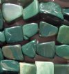 16 inch strand of 18x12mm Green Dyed Magnesite Nugget Beads