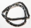 16 inch strand of 3x6mm Hexagon Heishi Hematite Beads