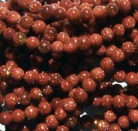 16 inch strand of 4mm Round Goldstone Beads
