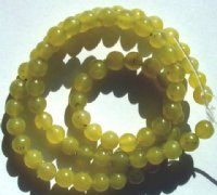 16 inch strand of 6mm Round Olivine Jade Beads