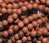 16 inch strand of 8mm Round Goldstone Beads