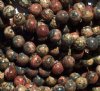 16 inch strand of 8mm Round Leopard Skin Jasper Beads