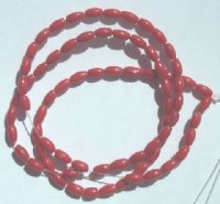 16 inch strand of 5x3mm Coral Ovals