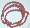 16 inch strand of 5x3mm Coral Ovals