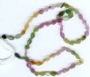 16 inch strand of 7x5mm Flat Diamond Tourmaline Beads