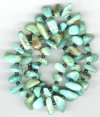 16 inch strand of 6x11mm Stabilized Green Turquoise Nuggets