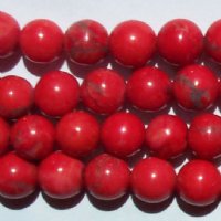 16 inch strand of 6mm Round Dyed Sea Bamboo Coral Beads