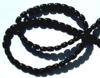 16 inch strand of 6x4mm Black Onyx Oval Beads