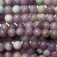 16 Inch Strand of 8mm Round Lilac Stone Beads