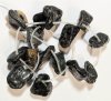 16 inch strand of 12x8mm Black Agate Tumbled Nugget Drop Beads