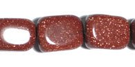 1, 16 inch strand of 16x12mm Goldstone Nugget Beads