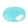 1, 18x12mm Flat Faceted Aqua Quartz Oval Bead