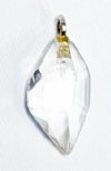 1, 18x7mm Faceted Crystal Quartz Shard Pendant