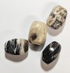 Pack of 4, 20x12mm Silver Leaf Jasper Nugget Beads