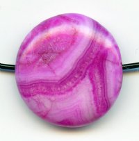 1, 20x7mm Pink Crazy Stone Coin Bead
