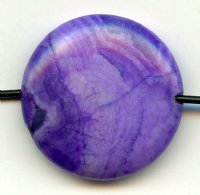 1, 20x7mm Purple Crazy Stone Coin Bead