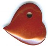 1 25x6mm Red Jasper Heart Pendant