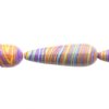 8, 25x8mm Global Chic Reconstructed Stone Teardrop Beads - Abstract Purple & Saffron