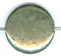 1 30mm Pyrite Coin Bead