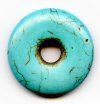 1, 30mm Howlite Turquoise Donut