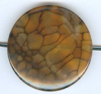 1 35mm Brown Scale Agate Coin Bead