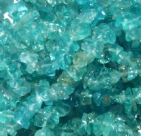 36 inch strand of Green Apatite Chips