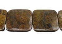 1, 35x35x7mm Bronzite Flat Square Bead