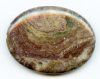 1 40x30x7mm Rainforest Agate Flat Oval Bead