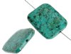 1, 40x30mm African Turquoise Flat Rectangle Bead