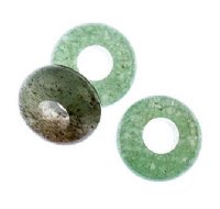 2, 4x10mm Large Hole Boho Rondelle Green Aventurine Beads