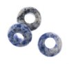 2, 4x10mm Large Hole Boho Rondelle Sodalite Beads