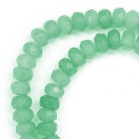 16 inch strand of 4x6mm Faceted Green Hemimorphite Rondelle Beads