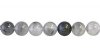 15.5 inch strand of 8mm Round Grey Quartz Beads 