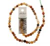 16 inch strand of 6mm Faceted Round Amber Agate Beads