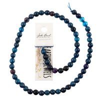 16 inch strand of 6mm Faceted Round Blue Agate Beads