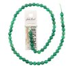 16 inch strand of 6mm Faceted Round Green Agate Beads