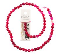 16 inch strand of 6mm Faceted Round Rose Pink Agate Beads