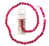 16 inch strand of 6mm Faceted Round Rose Pink Agate Beads