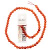 16 inch strand of 6mm Faceted Round Red Agate Beads