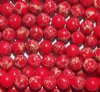 16 inch strand of 6mm Round Red Imperial Jasper Beads